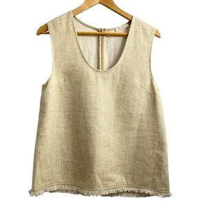 By Malene Birger Beige Textured Tank Top